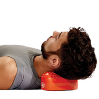 Person using the Restore Hot & Cold Neck Cradle up close