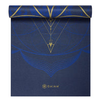 Reversible Metallic Sun & Moon Yoga Mat (6mm) half rolled